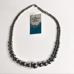 The Silver Plated Bead Collection Necklace